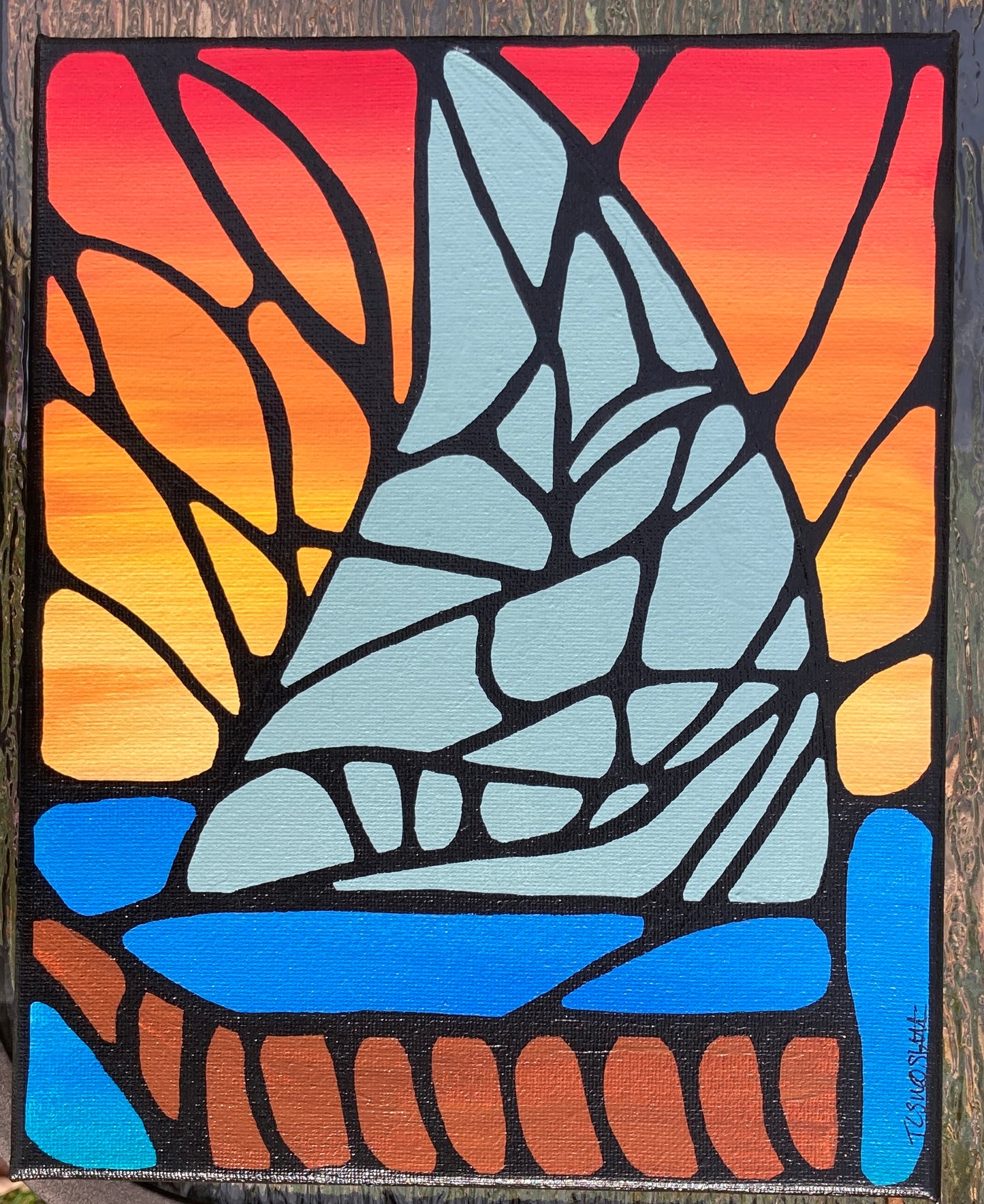 Sunrise Sunset Sailboats 8" x 10" (x3)