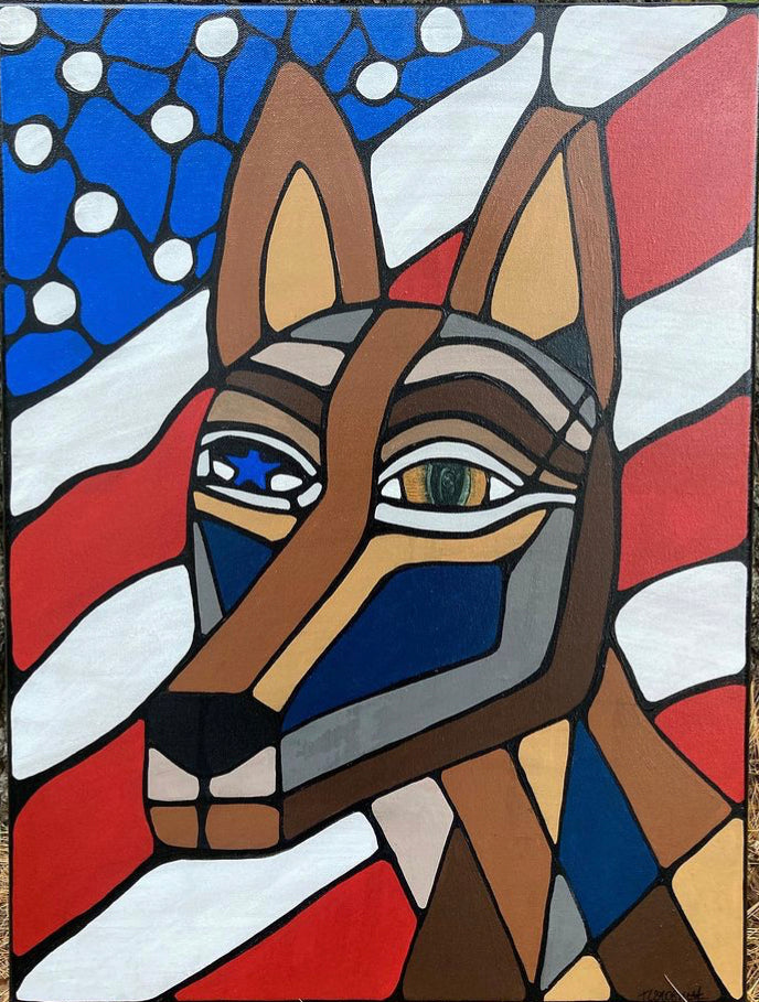 Warrior Dog 18" x 24"